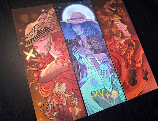 E lden Ring Gold and Holographic Foil Art Prints A4 Slim