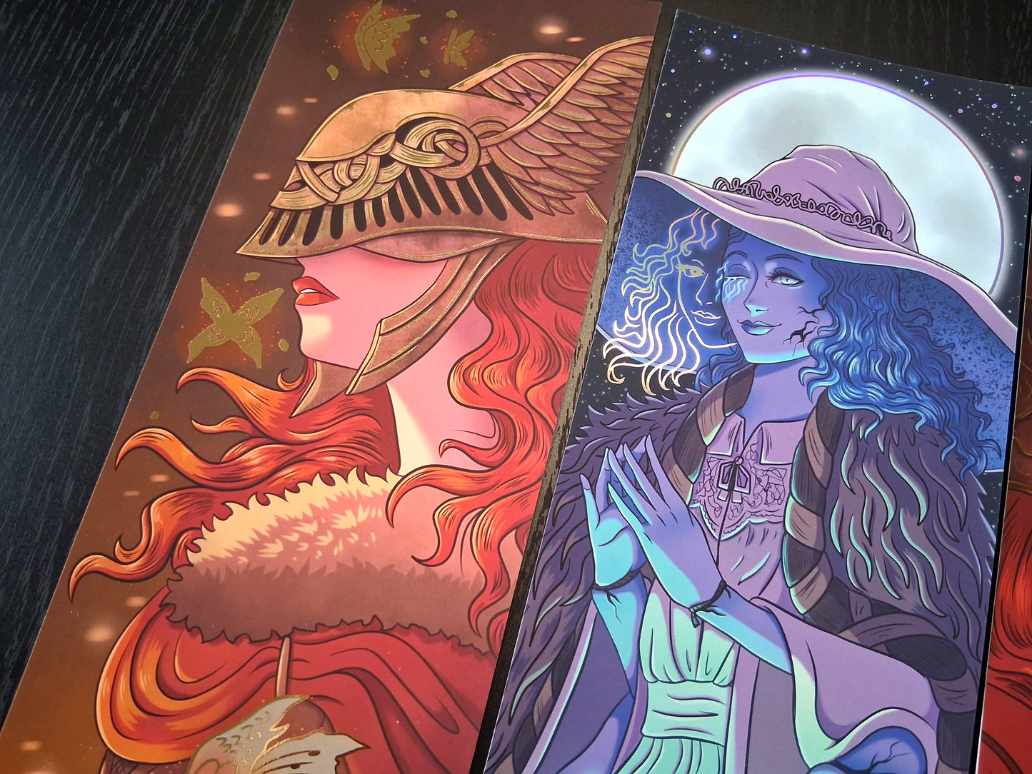 E lden Ring Gold and Holographic Foil Art Prints A4 Slim