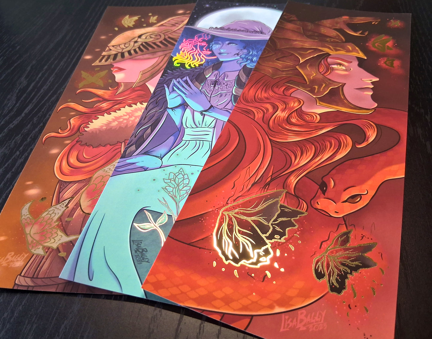 E lden Ring Gold and Holographic Foil Art Prints A4 Slim