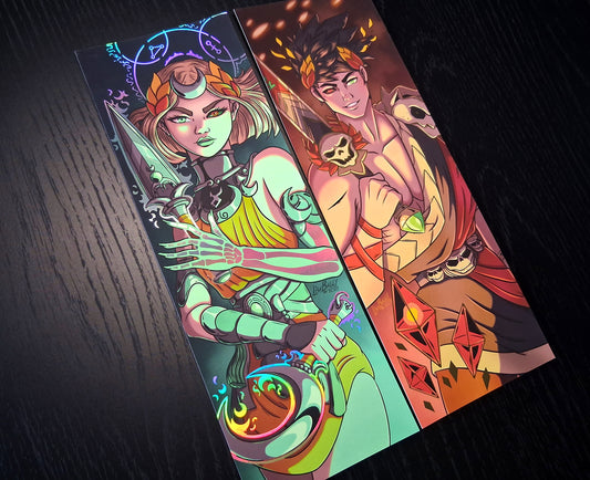 Hades Gold and Holographic Foil Art Prints A4 Slim