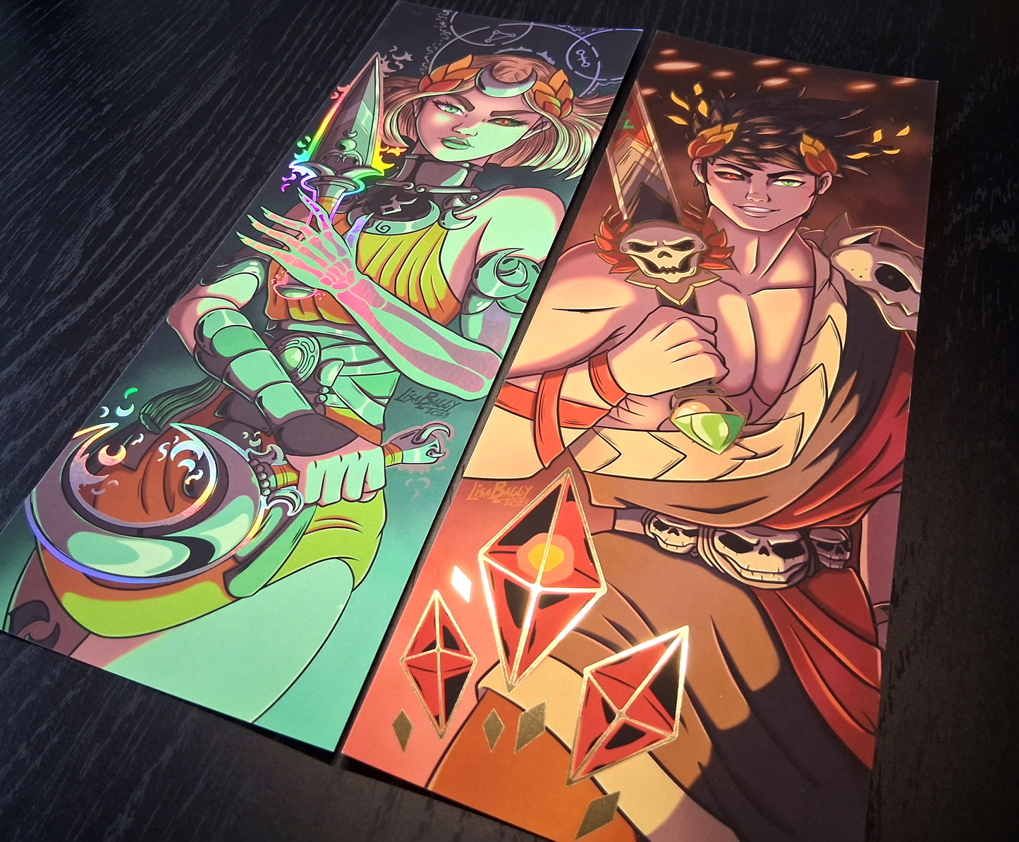 Hades Gold and Holographic Foil Art Prints A4 Slim