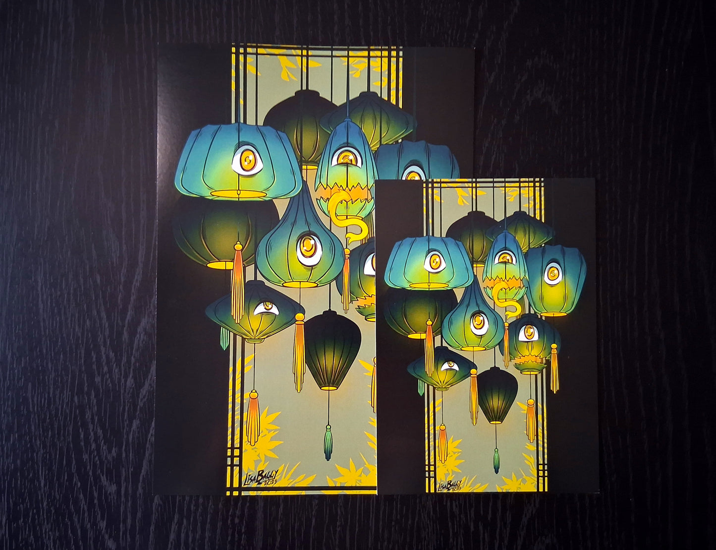 Tsukumogami Lanterns Art Prints A5 and A4