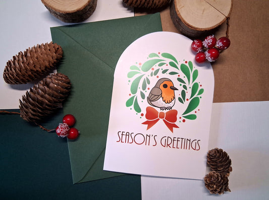 Festive Robin Bird Seasonal Card