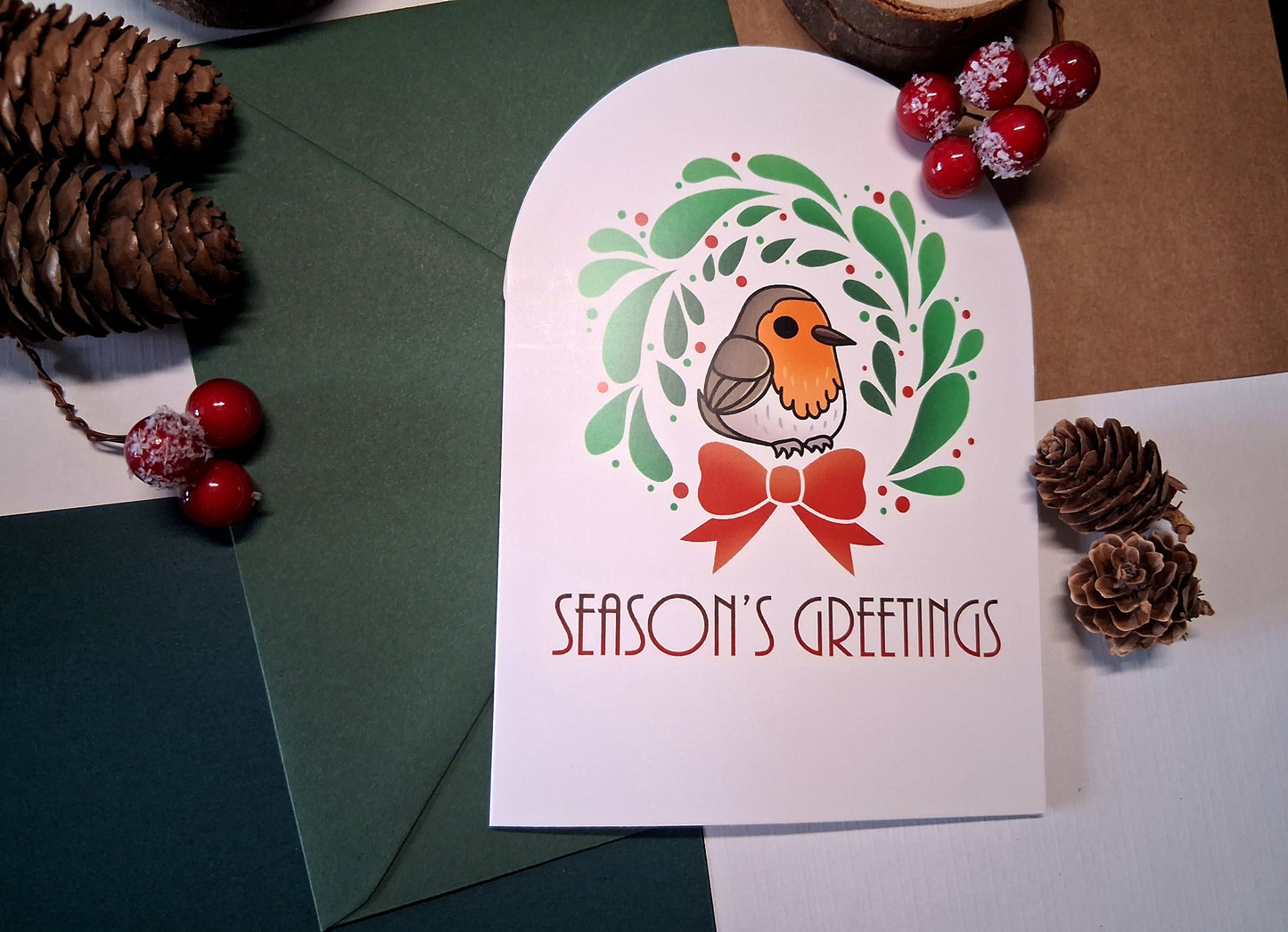Festive Robin Bird Seasonal Card
