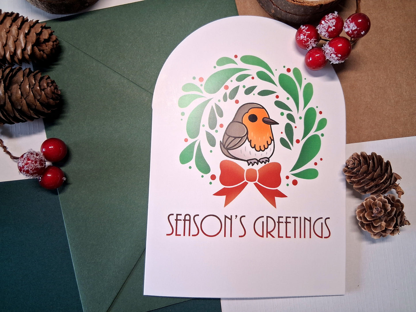 Festive Robin Bird Seasonal Card