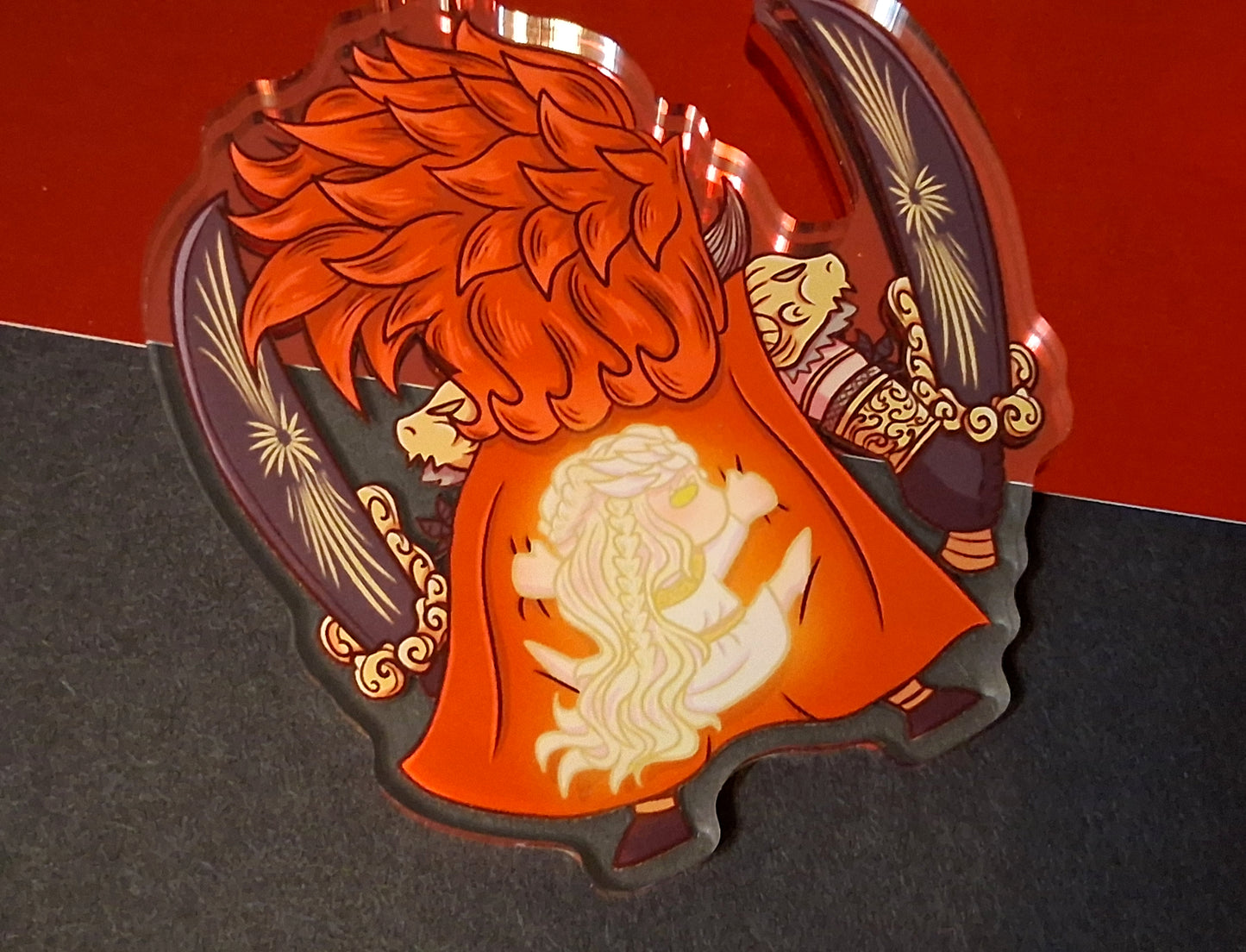 Radahn & Miquella Clear Acrylic Charms 2.5 inch Double Sided