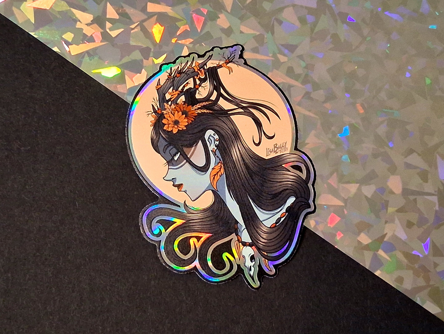 Samhain Witch Holographic Vinyl Decorative Stickers
