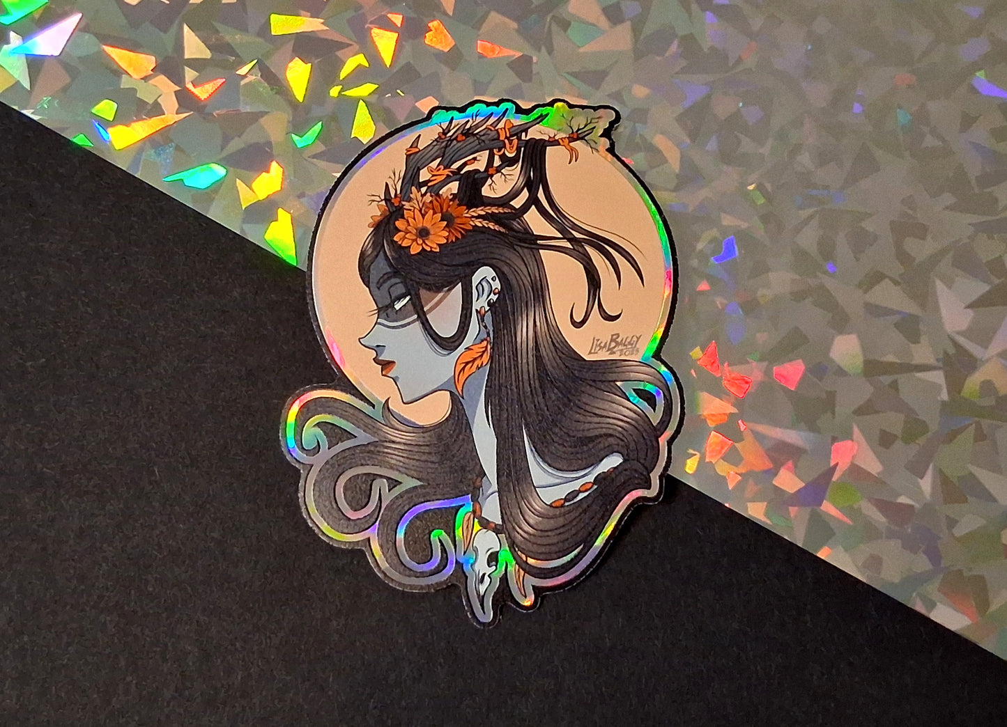 Samhain Witch Holographic Vinyl Decorative Stickers