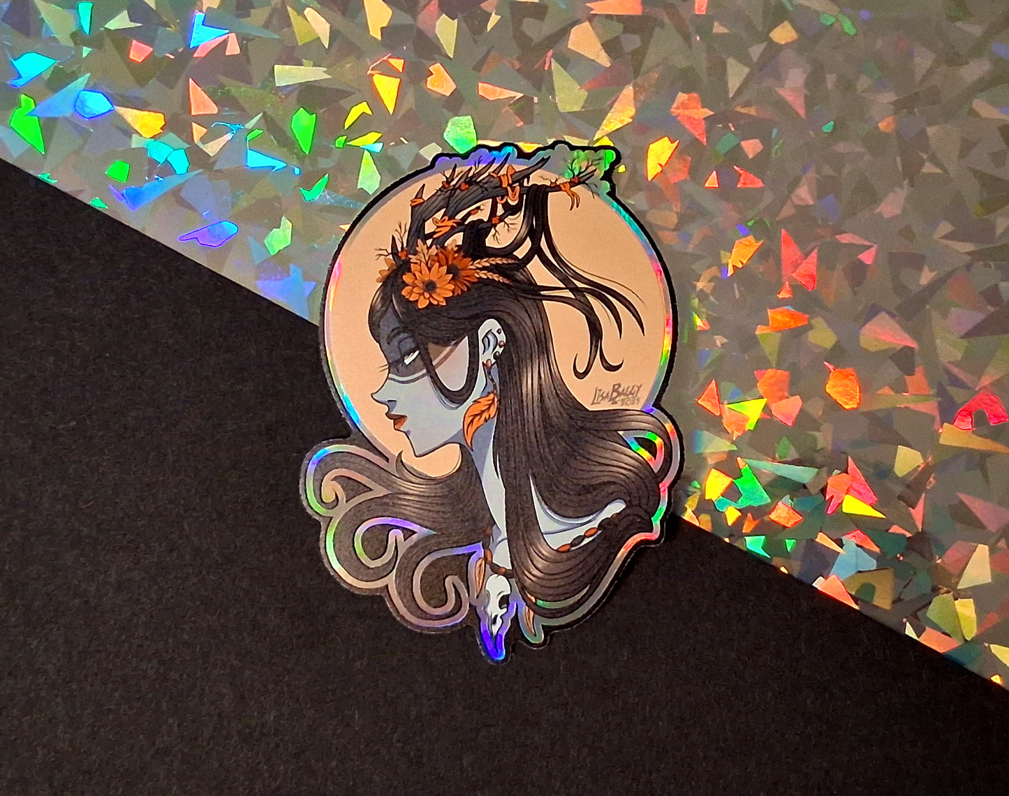 Samhain Witch Holographic Vinyl Decorative Stickers