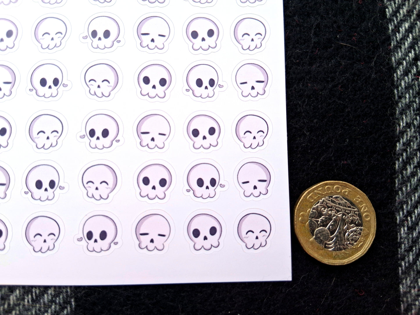 Sticker Sheets Matte Spoopy Cutie Raven Skull Gothic