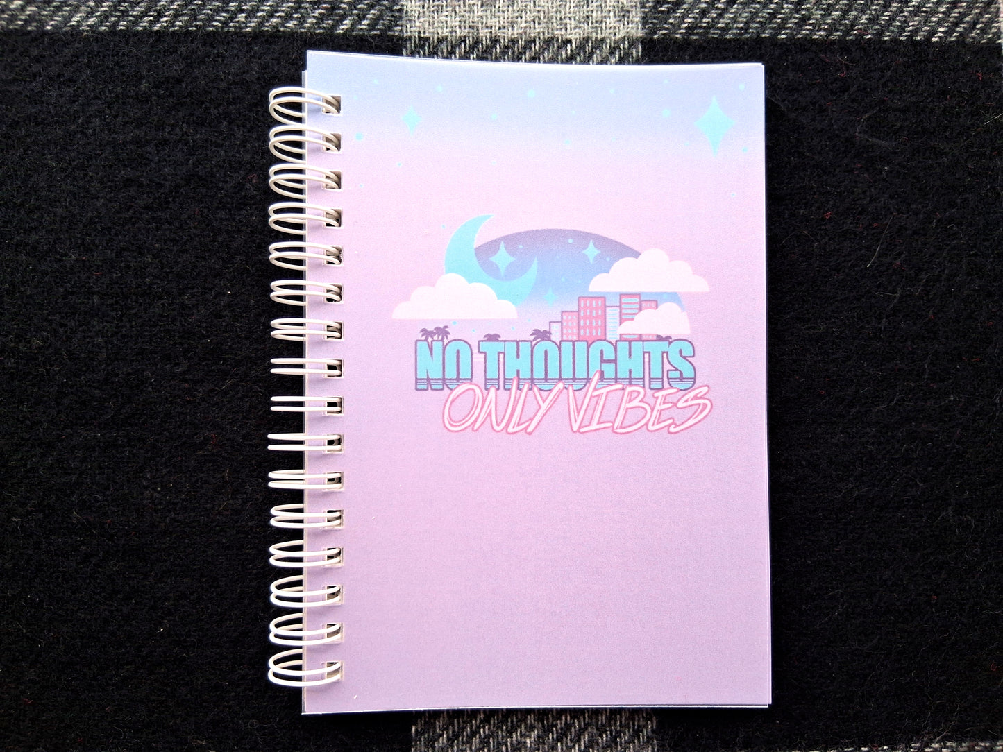 A6 Sticker book No Thoughts Only Vibes Design