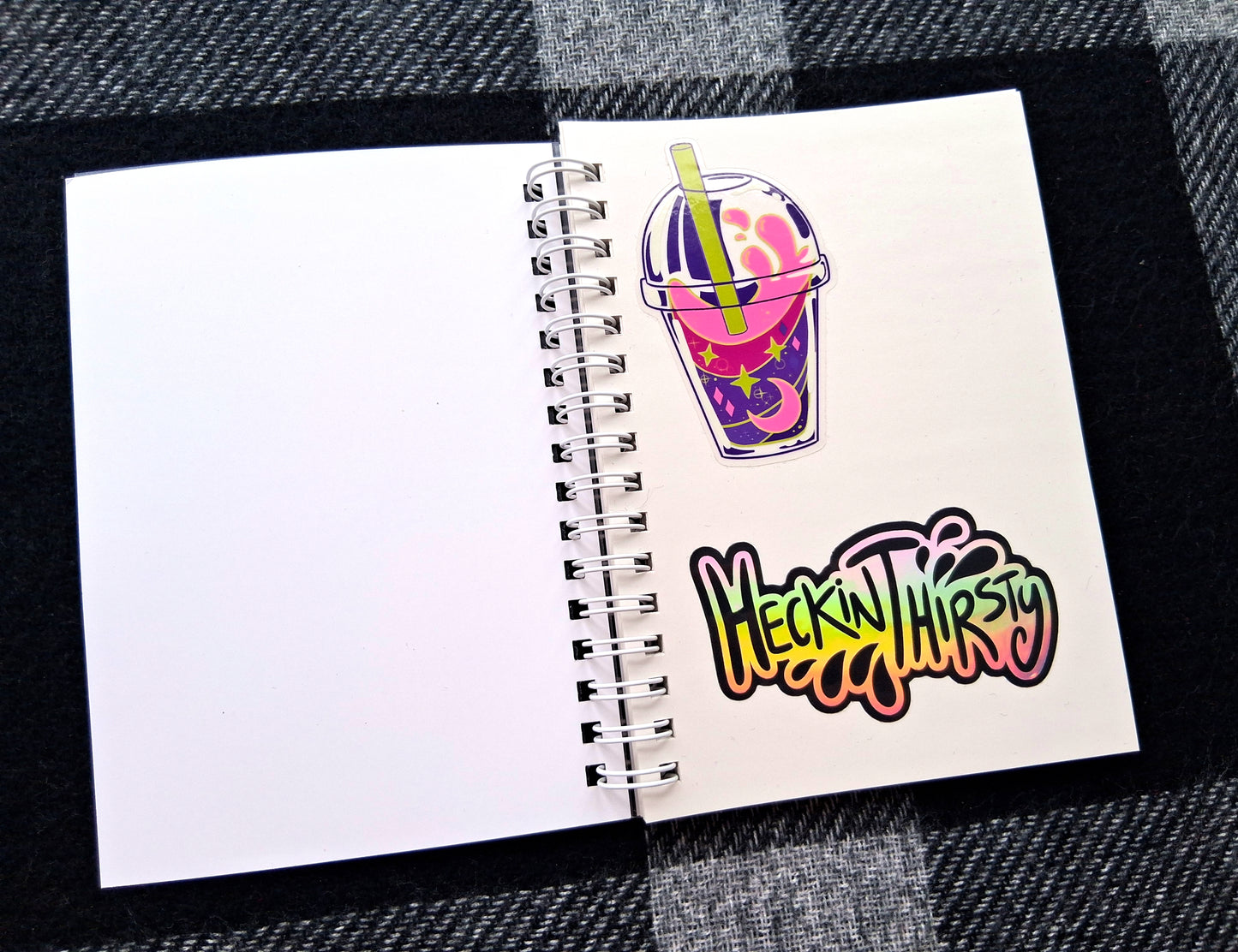 A6 Sticker book No Thoughts Only Vibes Design