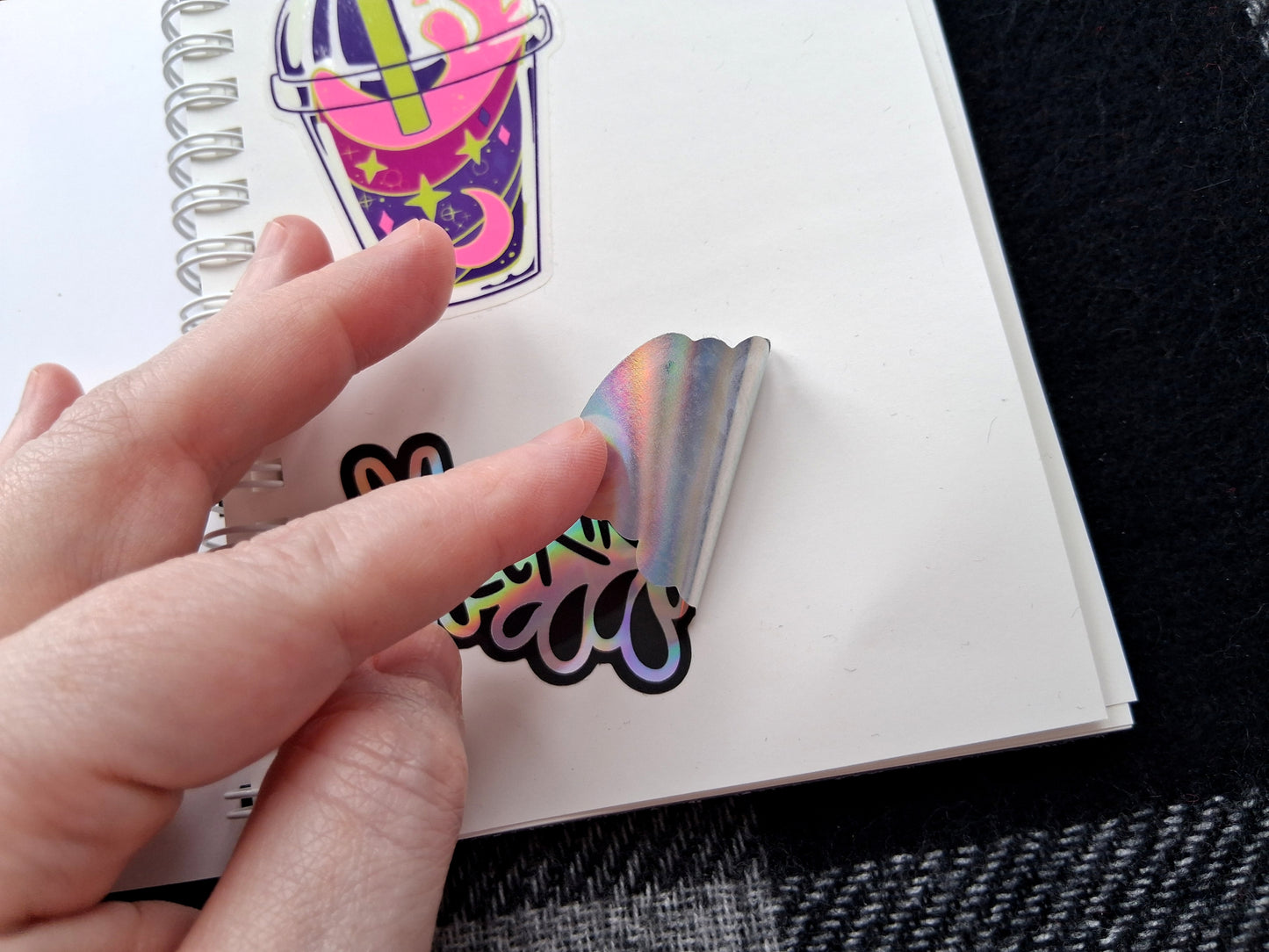 A6 Sticker book No Thoughts Only Vibes Design