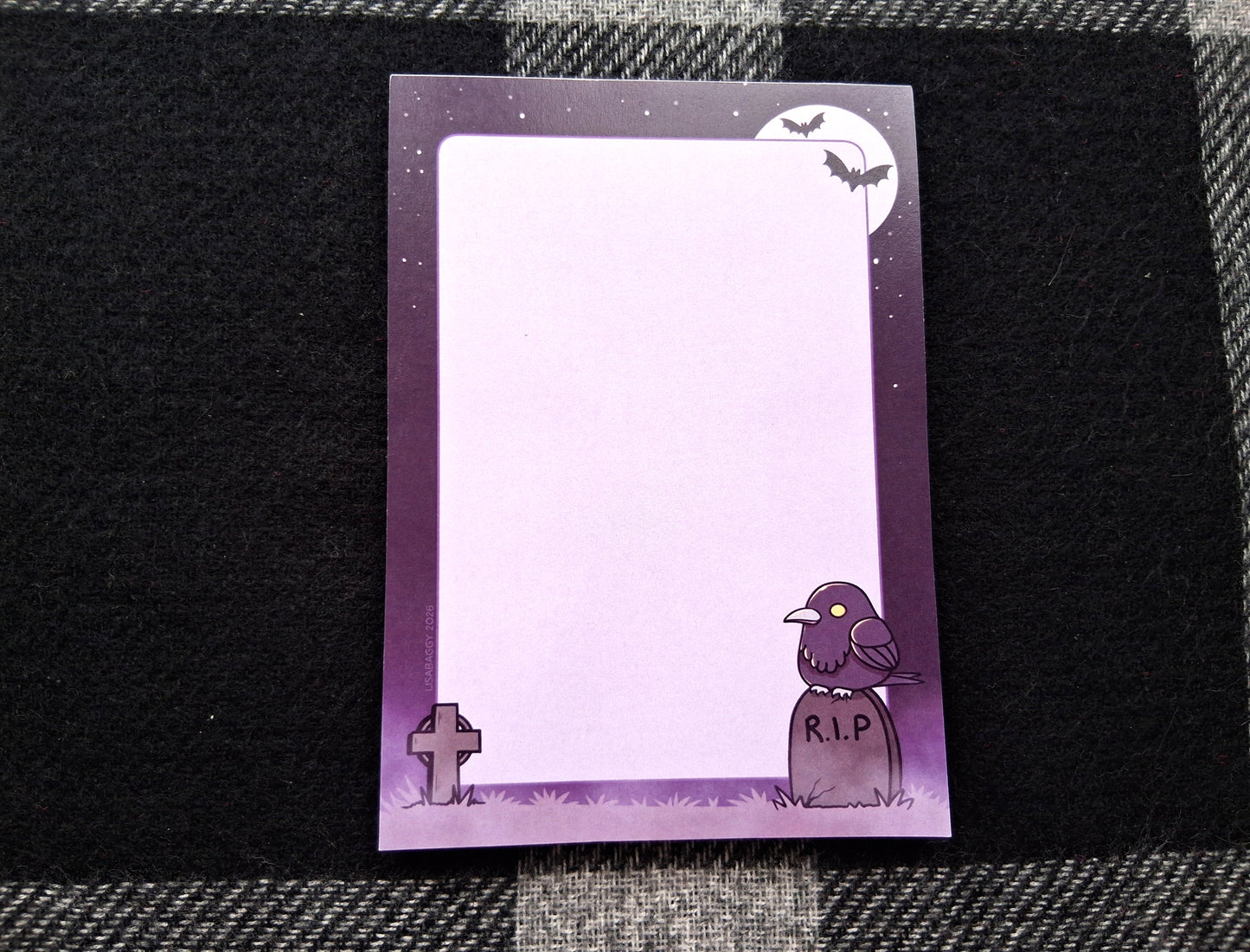 A6 Notepad Spoopy Cutie Goth Raven