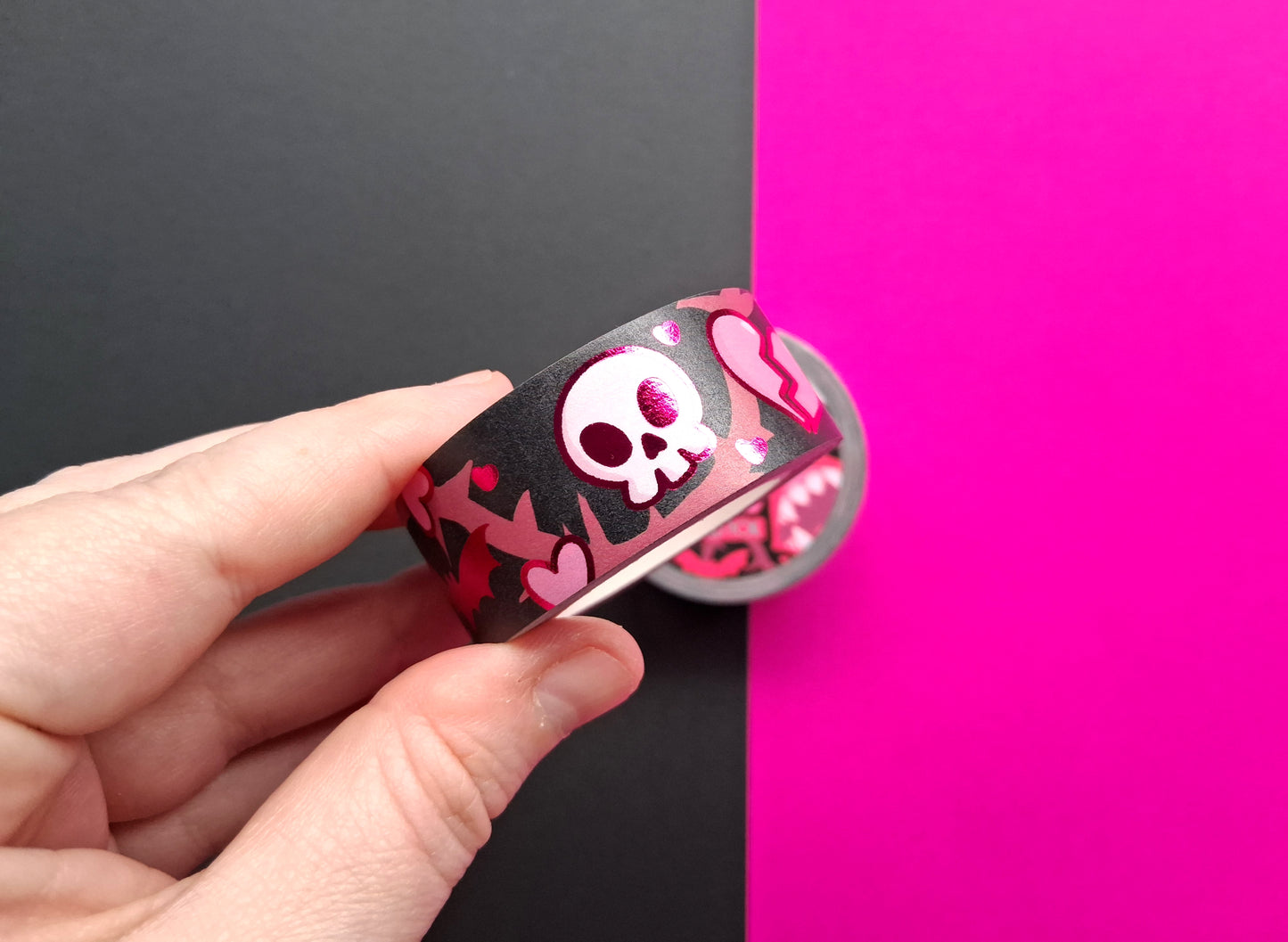 Hot Pink Foil Cute And Deadly Washi Tape 20mm