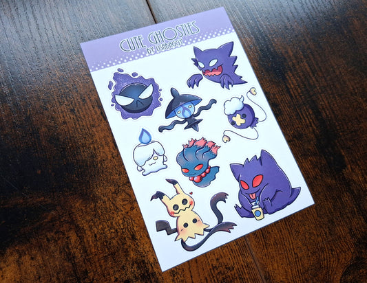 Cute Ghosties Matte Vinyl Journal Sticker Sheet