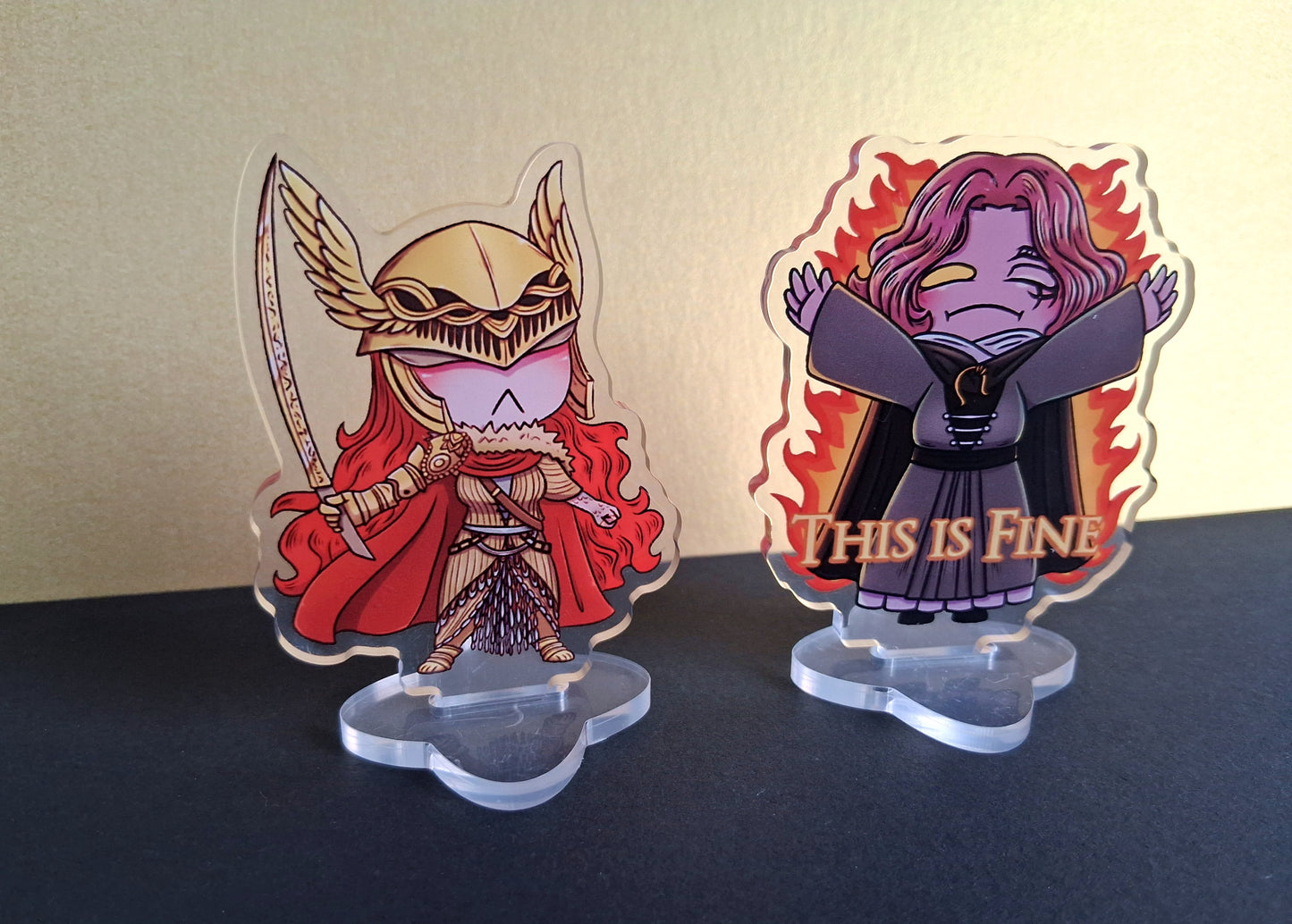 Melina & Malenia Clear Acrylic Standee 7cm Double Sided