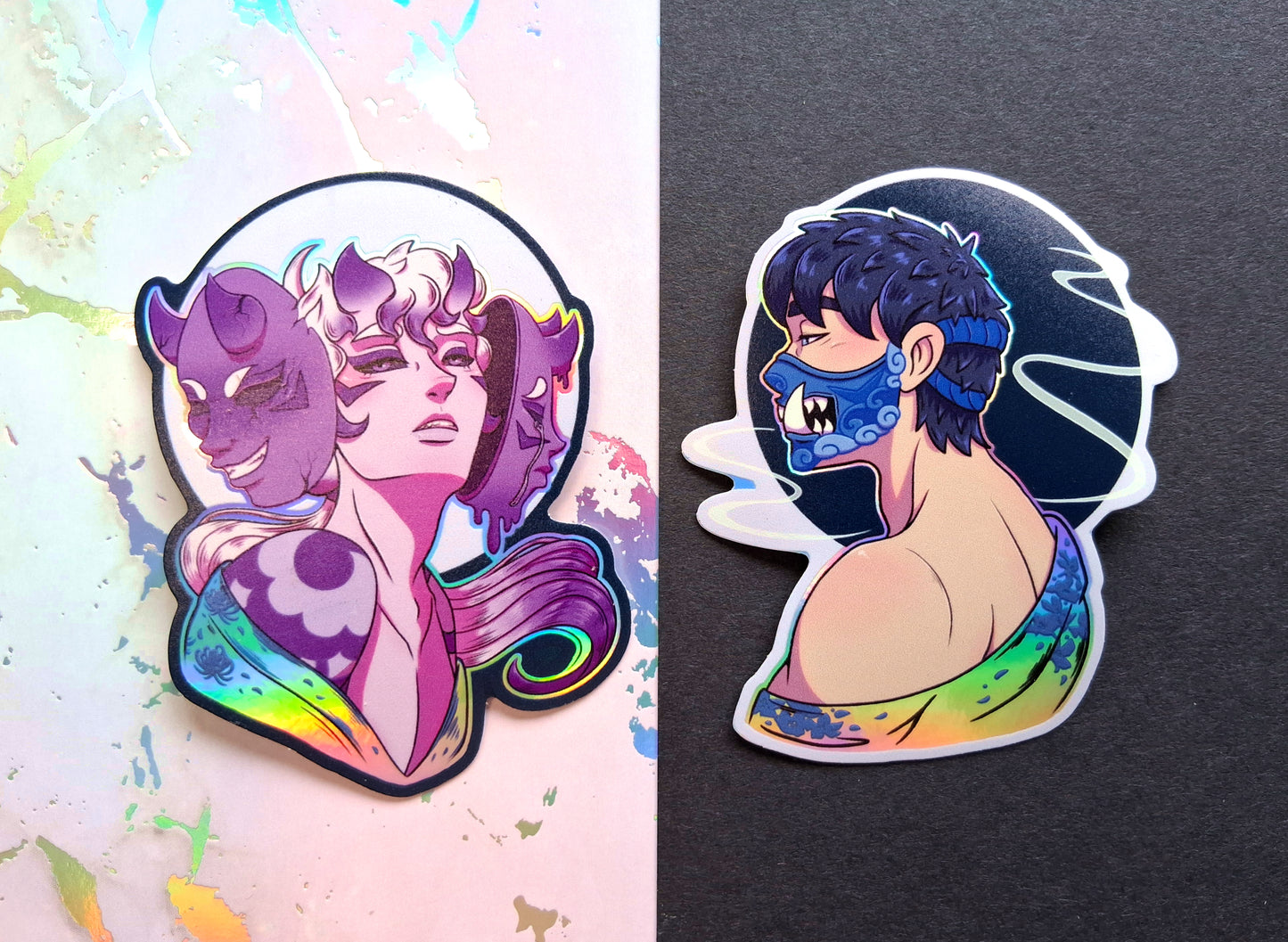 Kiku & Del Holographic Vinyl Decorative Stickers