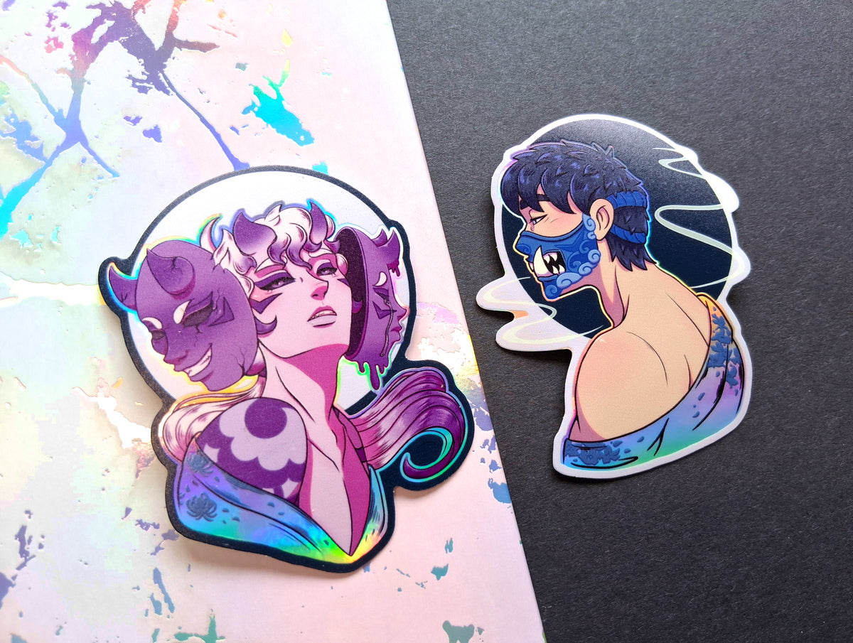 Kiku & Del Holographic Vinyl Decorative Stickers