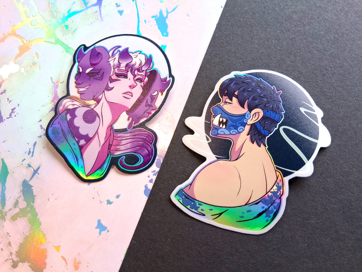 Kiku & Del Holographic Vinyl Decorative Stickers