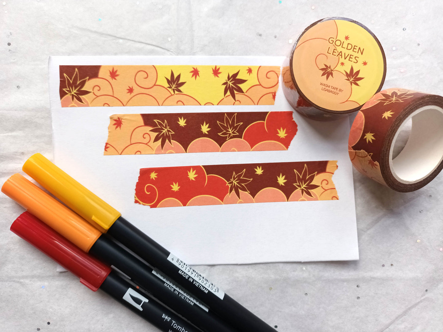 Golden Leaves 20mm Washi Tape