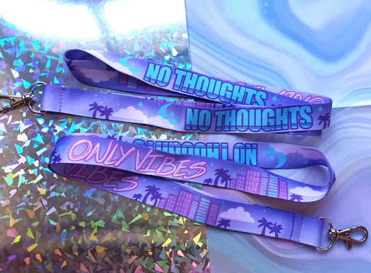 No Thoughts Only Vibes Pastel Lanyards