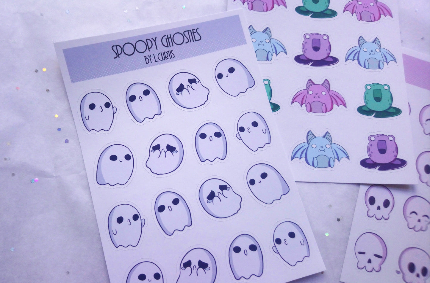 Spoopy Kawaii Journal Sticker Sheets