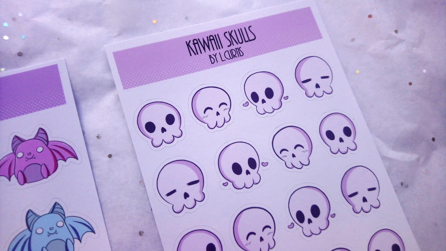 Spoopy Kawaii Journal Sticker Sheets