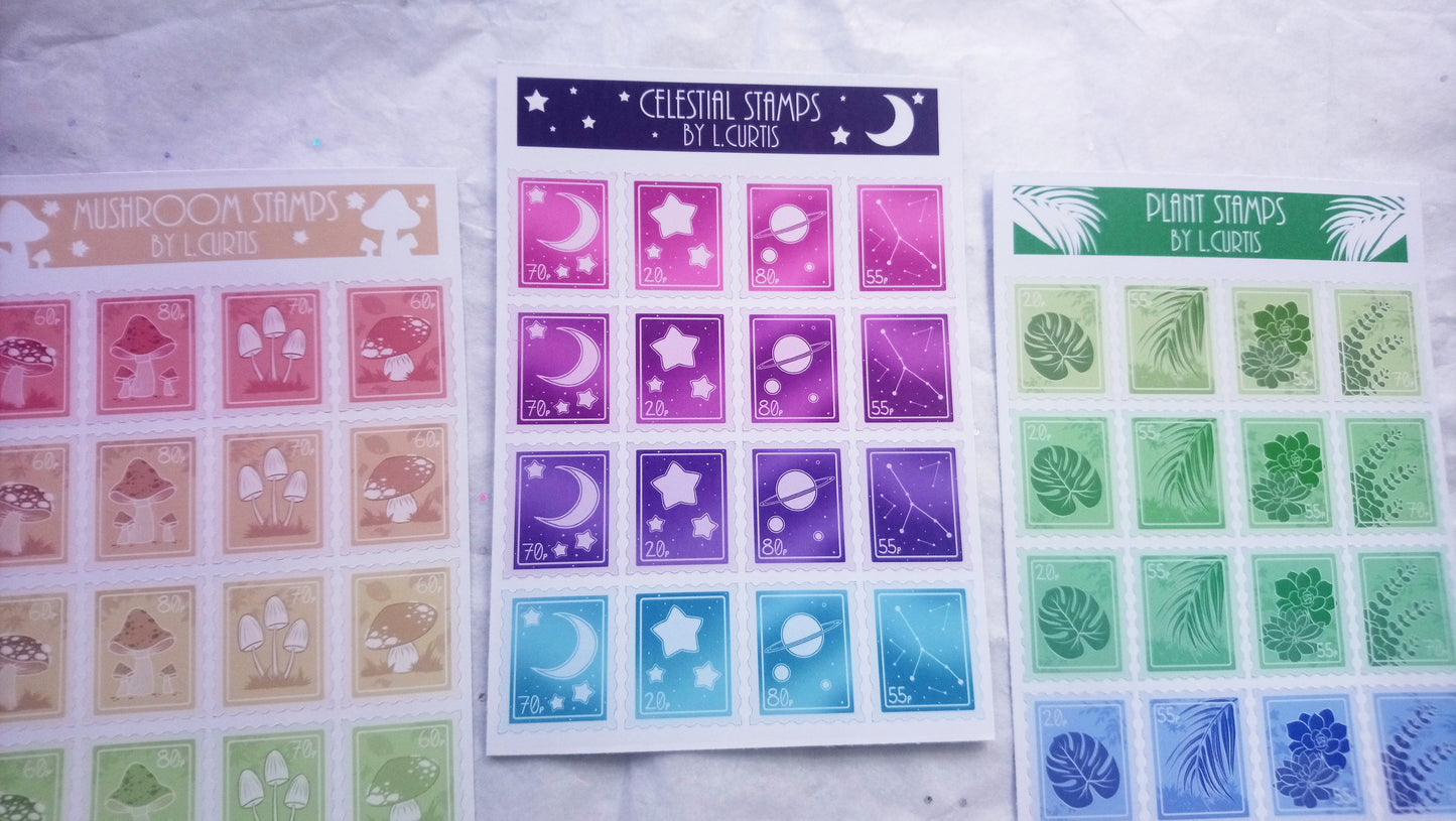 Stamp Journal Sticker Sheets