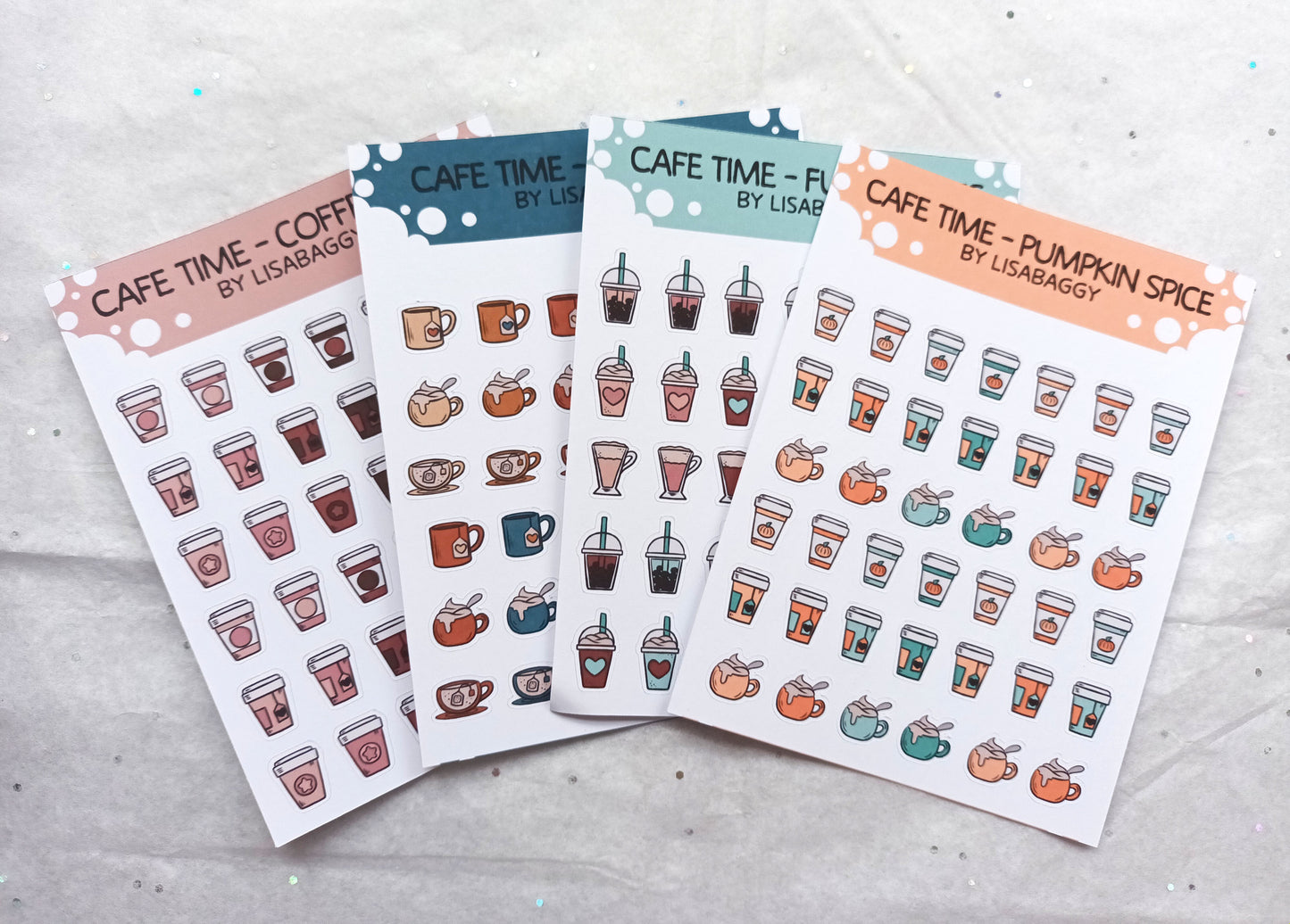 Vinyl Journaling Mini Stickers Cafe Time